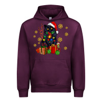 Mauve Wine black cat meowy christmas Urban Hoodie - AdoDesignShop