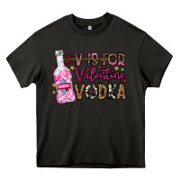 Asphalt V is For Valentine Vodka Heavy Core Tee - CowhideDigitalArt