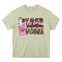Mossy V is For Valentine Vodka Heavy Core Tee - CowhideDigitalArt