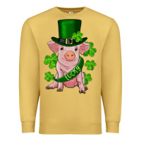 Antique Gold st. patricks day lucky baby pig Premium Sweatshirt - RanaPortraitStore