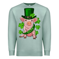 Seafoam st. patricks day lucky baby pig Premium Sweatshirt - RanaPortraitStore