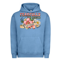 Pigment Pebble Blue fearfully and wonderfully created Urban Hoodie - JahusDesignShop