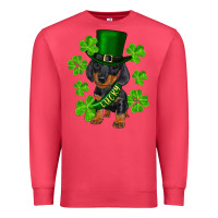 Cardinal st. patricks day lucky dachshund puppy Premium Sweatshirt - RanaPortraitStore