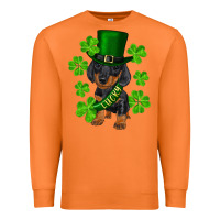 Carrot st. patricks day lucky dachshund puppy Premium Sweatshirt - RanaPortraitStore