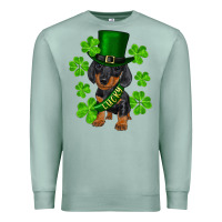 Seafoam st. patricks day lucky dachshund puppy Premium Sweatshirt - RanaPortraitStore