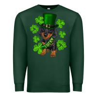 Sports Green st. patricks day lucky dachshund puppy Premium Sweatshirt - RanaPortraitStore