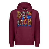 Burgundy boom bitch get out the way Premium Hoodie - HRA Design Shop