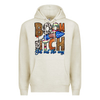 Oatmeal Heather boom bitch get out the way Premium Hoodie - HRA Design Shop
