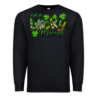 Black st. patricks day one lucky mama Premium Sweatshirt - RanaPortraitStore