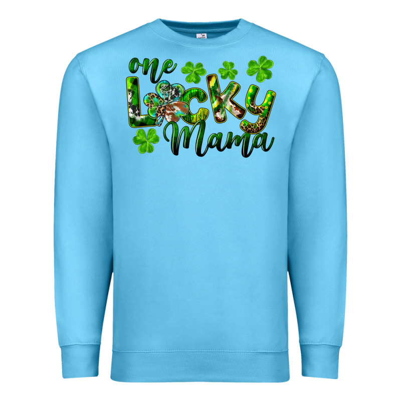 St. Patricks Day One Lucky Mama Premium Sweatshirt by RanaPortraitStore | Teevron