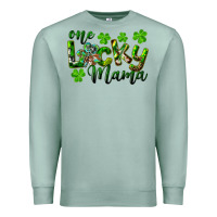 Seafoam st. patricks day one lucky mama Premium Sweatshirt - RanaPortraitStore