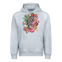 Heather Grey pink christmas lightning bolt Urban Hoodie - AdoDesignShop