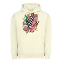 Pigment Pistachio pink christmas lightning bolt Urban Hoodie - AdoDesignShop