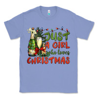 Colony Blue just a girl who loves christmas Classic Tee - BundleAndBundleShop
