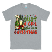 Heather Grey just a girl who loves christmas Classic Tee - BundleAndBundleShop