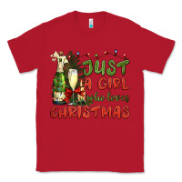 Red just a girl who loves christmas Classic Tee - BundleAndBundleShop