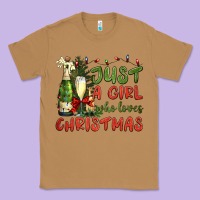 Just A Girl Who Loves Christmas Classic Tee Designed By Bundleandbundleshop