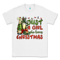 White just a girl who loves christmas Classic Tee - BundleAndBundleShop