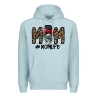 Blue Mist mom life Premium Hoodie - CowhideDigitalArt