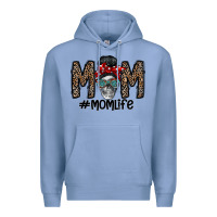 Colony Blue mom life Premium Hoodie - CowhideDigitalArt