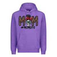 Purple mom life Premium Hoodie - CowhideDigitalArt
