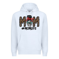 White mom life Premium Hoodie - CowhideDigitalArt