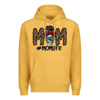 Mustard mom life Premium Hoodie - CowhideDigitalArt