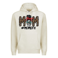 Oatmeal Heather mom life Premium Hoodie - CowhideDigitalArt
