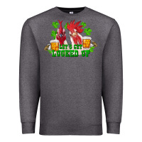 Charcoal Heather st. patricks day roosters lets get lucked up Premium Sweatshirt - RanaPortraitStore