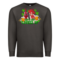 Smoke st. patricks day roosters lets get lucked up Premium Sweatshirt - RanaPortraitStore