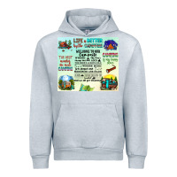 Heather Grey life is better by the campfire Urban Hoodie - JahusDesignShop