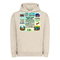 Pigment French Oak life is better by the campfire Urban Hoodie - JahusDesignShop