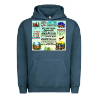 Pigment Midnight Navy life is better by the campfire Urban Hoodie - JahusDesignShop