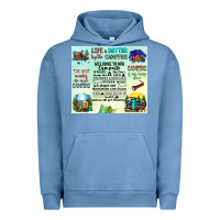Pigment Pebble Blue life is better by the campfire Urban Hoodie - JahusDesignShop