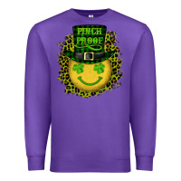 Purple st. patricks day pinch proof lucky face Premium Sweatshirt - RanaPortraitStore
