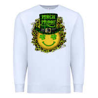White st. patricks day pinch proof lucky face Premium Sweatshirt - RanaPortraitStore