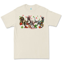 Bone Three Christmas Dinosaurs Premium Tee - LillyAllenDesigns
