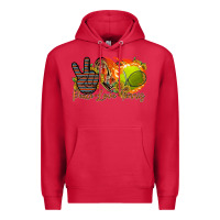 Cardinal peace love tennis Premium Hoodie - RacoonDesign