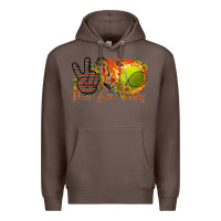 Coffee peace love tennis Premium Hoodie - RacoonDesign