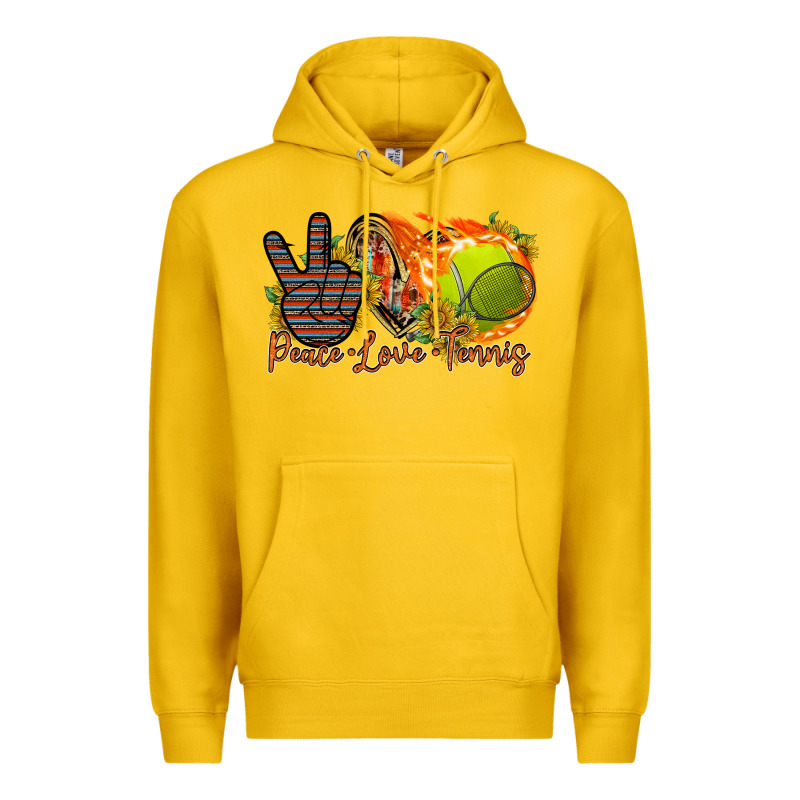 Peace Love Tennis Premium Hoodie by RacoonDesign | Teevron