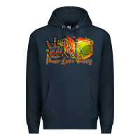 Navy peace love tennis Premium Hoodie - RacoonDesign