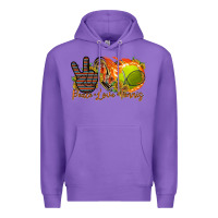 Purple peace love tennis Premium Hoodie - RacoonDesign