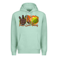 Seafoam peace love tennis Premium Hoodie - RacoonDesign