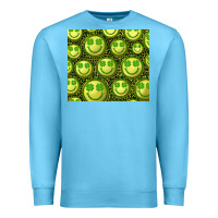 Ocean Blue st. patricks day lucky face Premium Sweatshirt - RanaPortraitStore