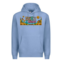 Colony Blue beer and sunshine 16oz libbey cup Premium Hoodie - HRA Design Shop