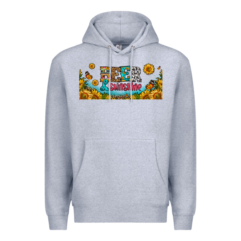 Beer And Sunshine 16oz Libbey Cup Premium Hoodie by HRA Design Shop | Teevron