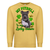 Antique Gold st patricks day my pitbuli my lucky charm Premium Sweatshirt - RanaPortraitStore