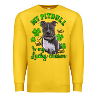 Lemon st patricks day my pitbuli my lucky charm Premium Sweatshirt - RanaPortraitStore