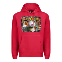 Cardinal sunflower sheep Premium Hoodie - RacoonDesign