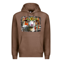 Chestnut sunflower sheep Premium Hoodie - RacoonDesign